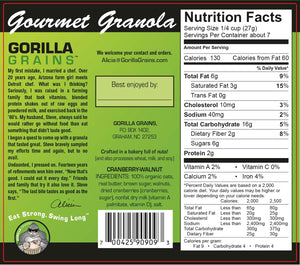 Gorilla Grains - Original with Cranberries and Walnuts